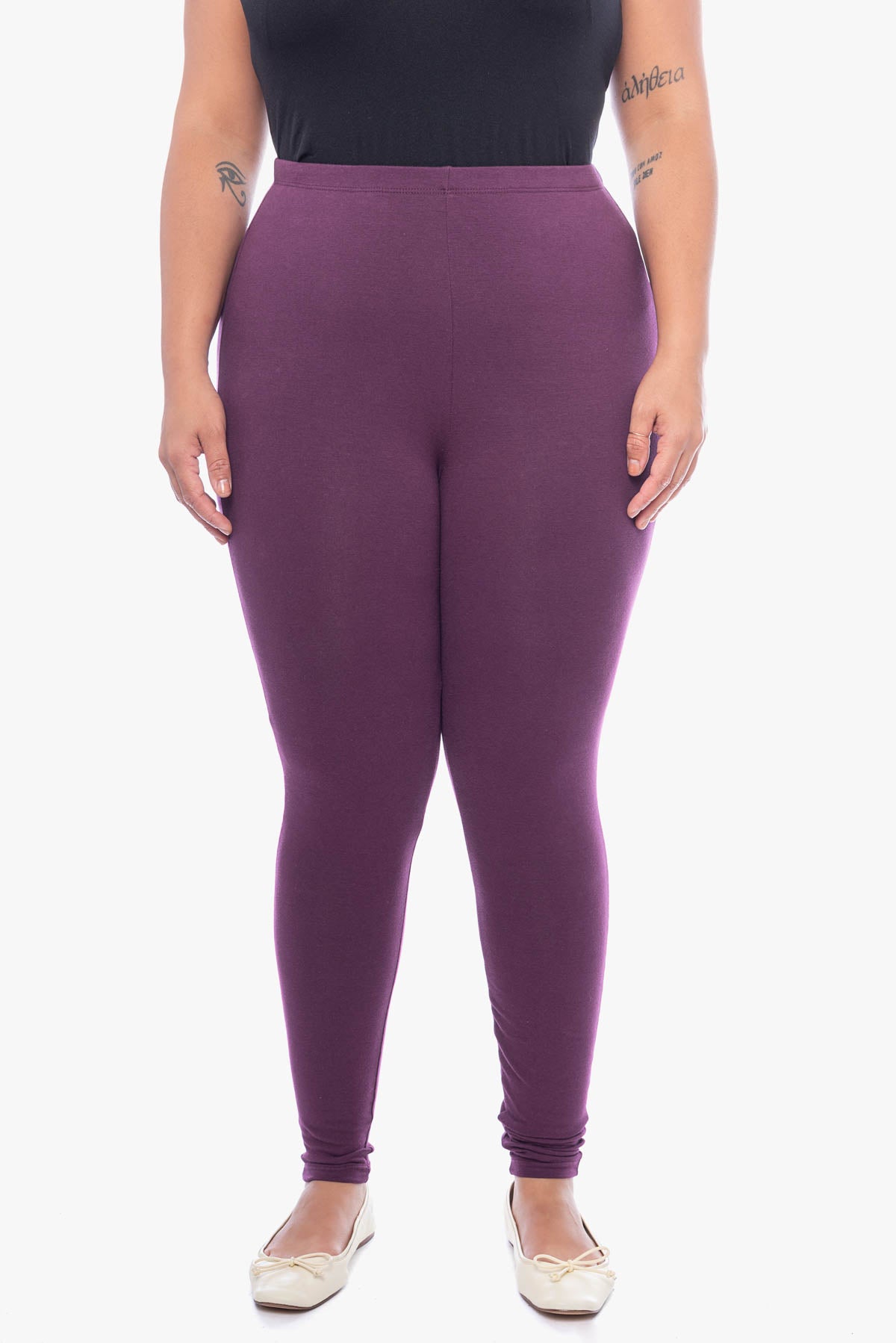 Cotton High Waist Plus Leggings – Live Fabulously