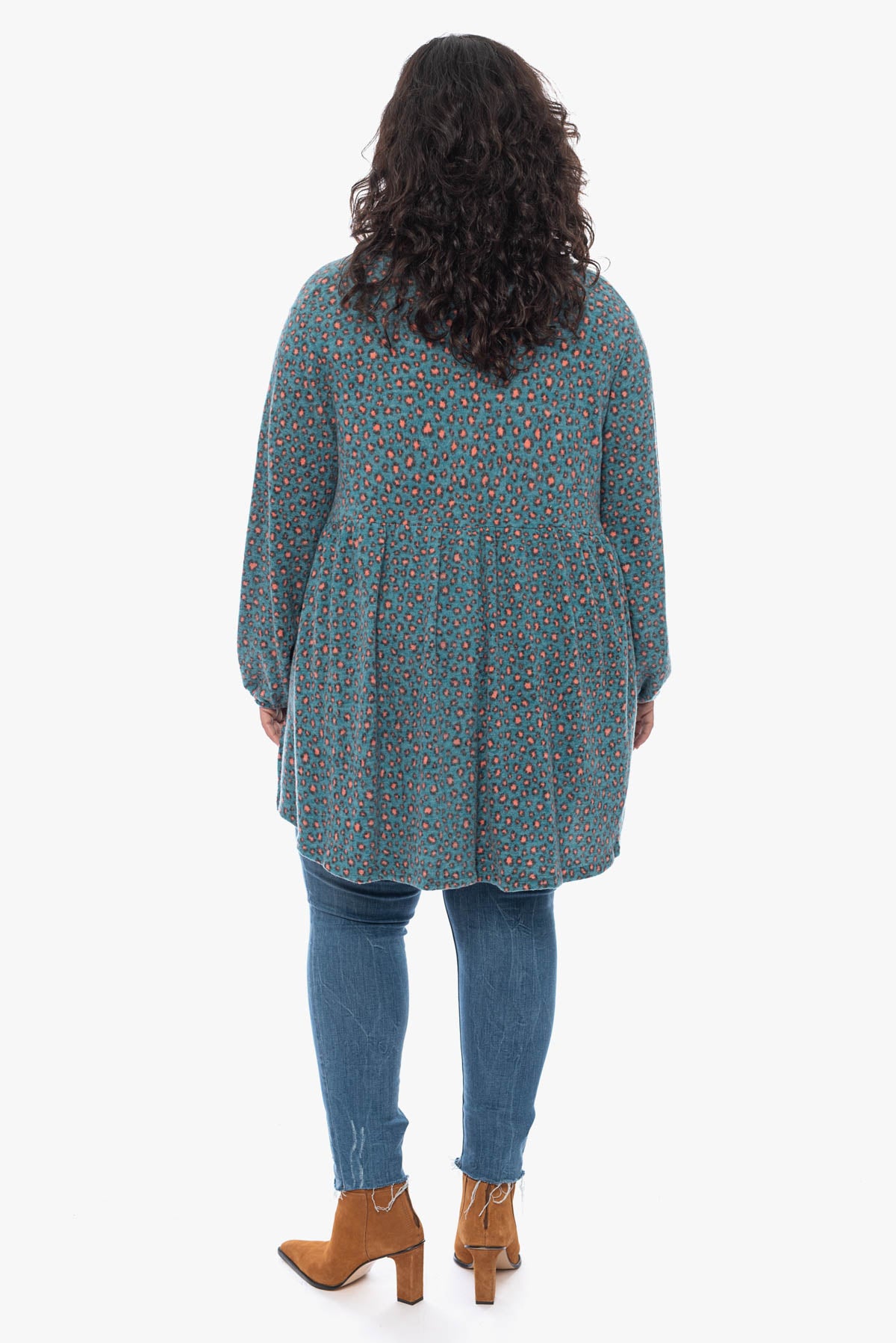 CASEY teal printed tunic