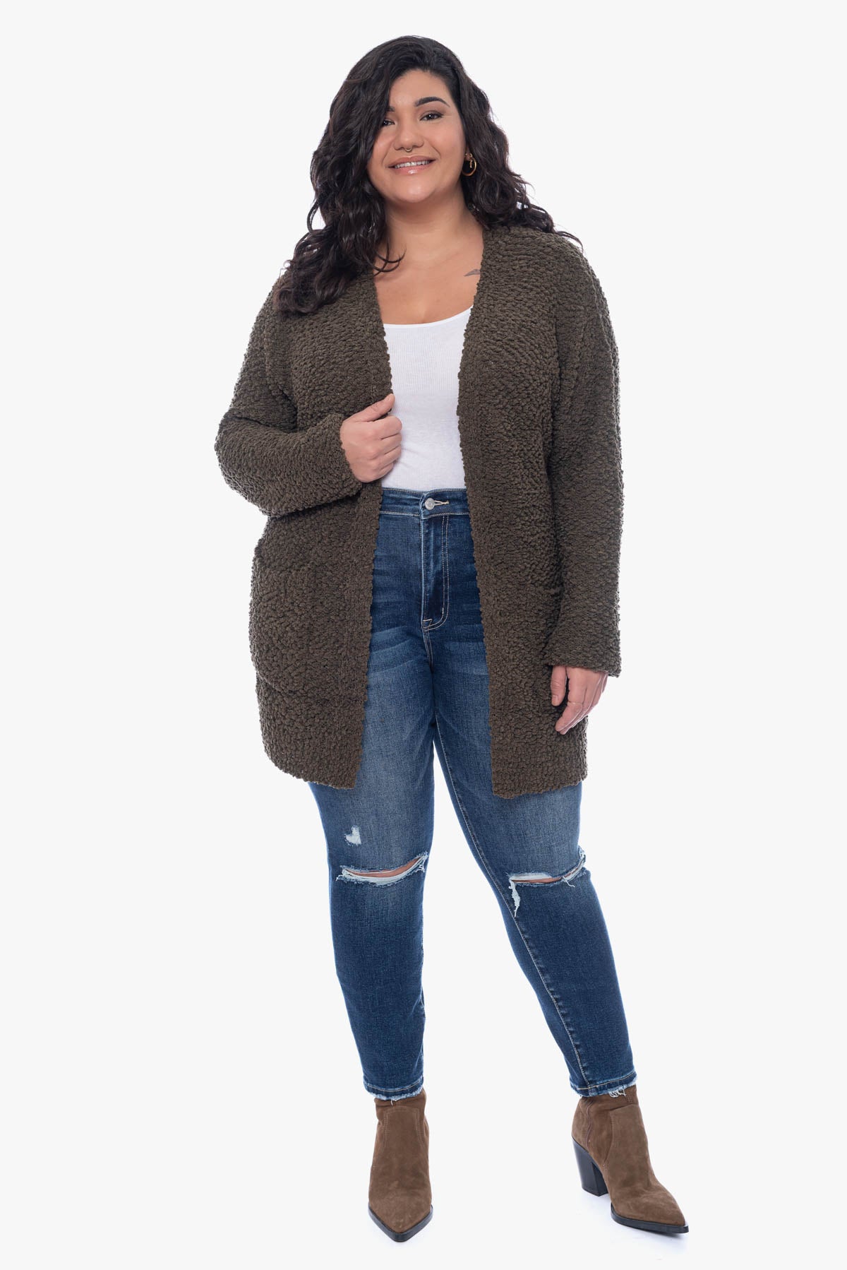 VERENA popcorn knitted sweater