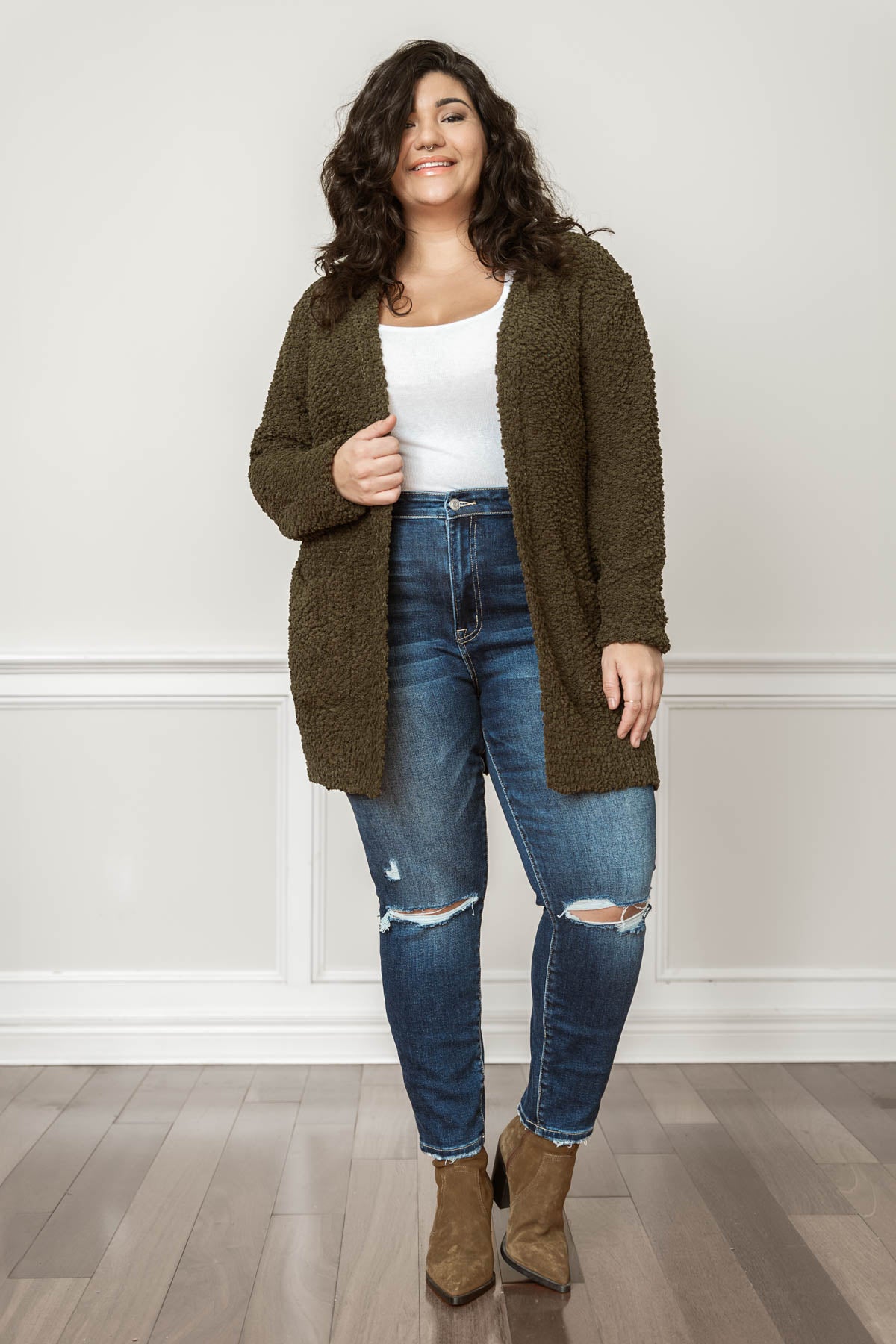 VERENA popcorn knitted sweater