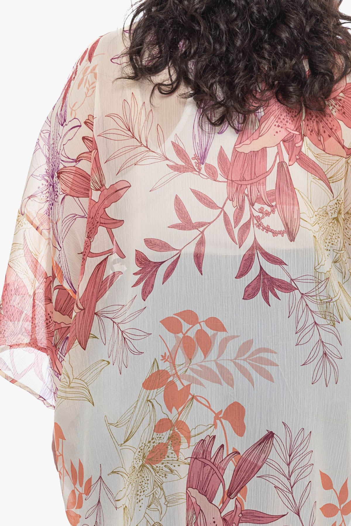 TIA flowers print kimono