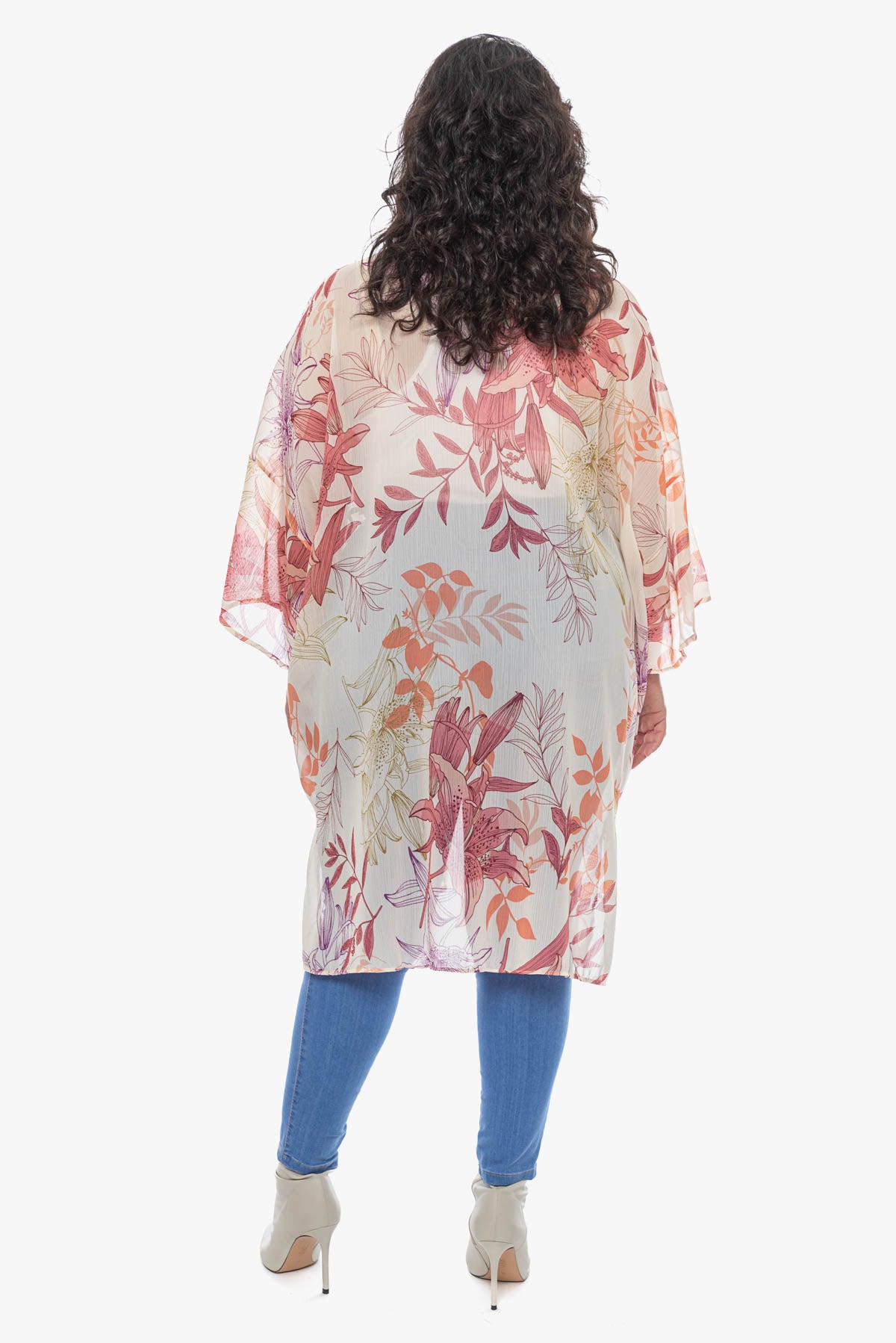 TIA flowers print kimono