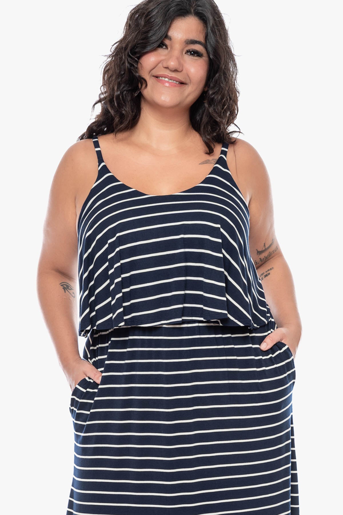JOLENE striped maxi dress