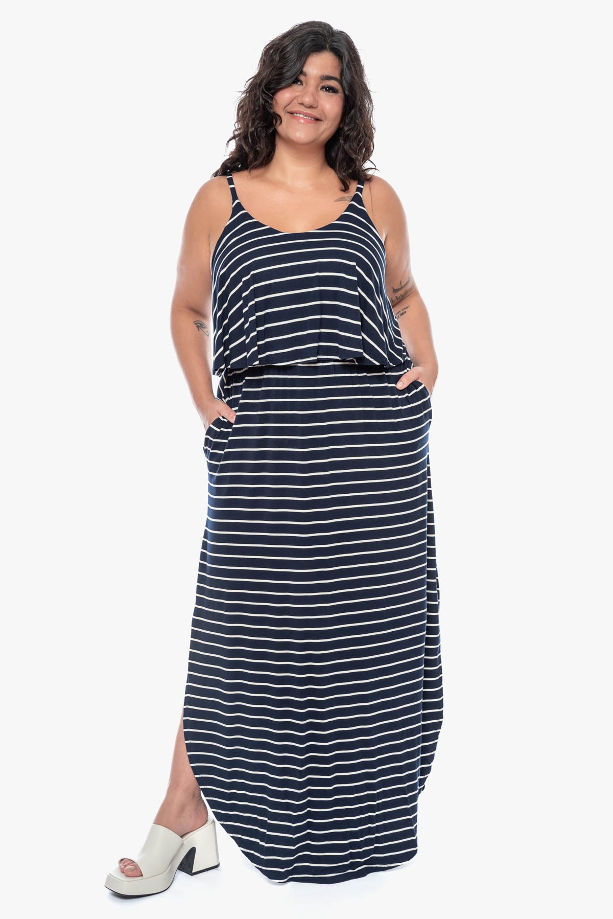 JOLENE striped maxi dress