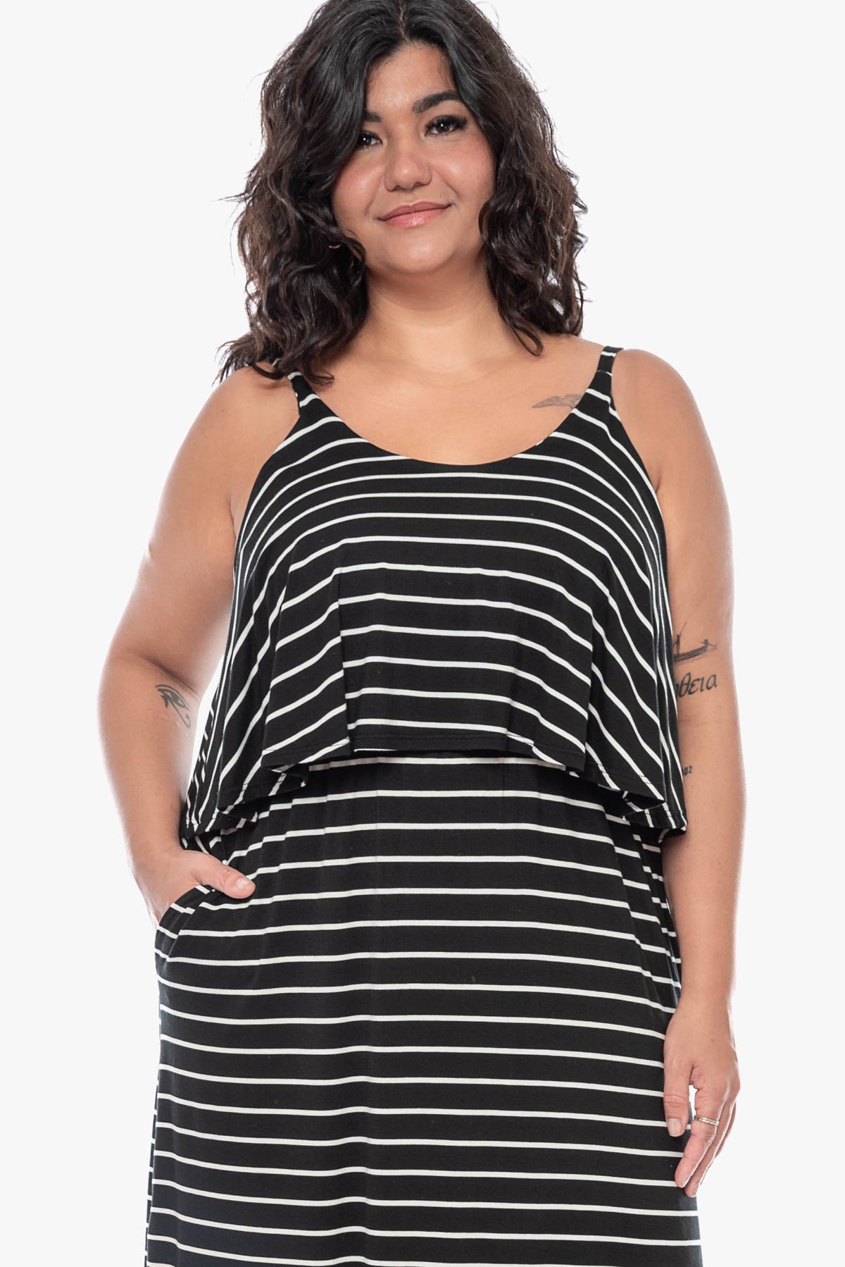 JOLENE striped maxi dress