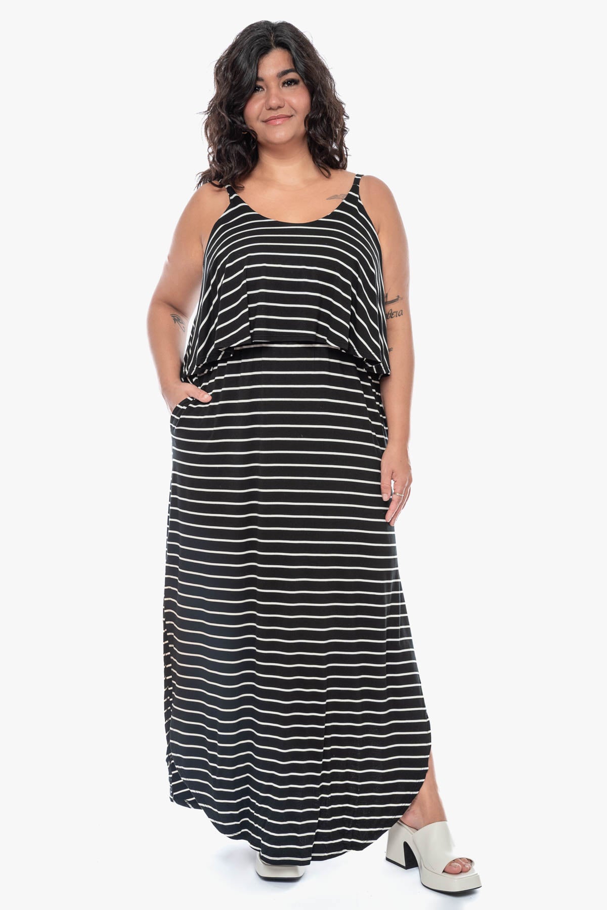 JOLENE striped maxi dress