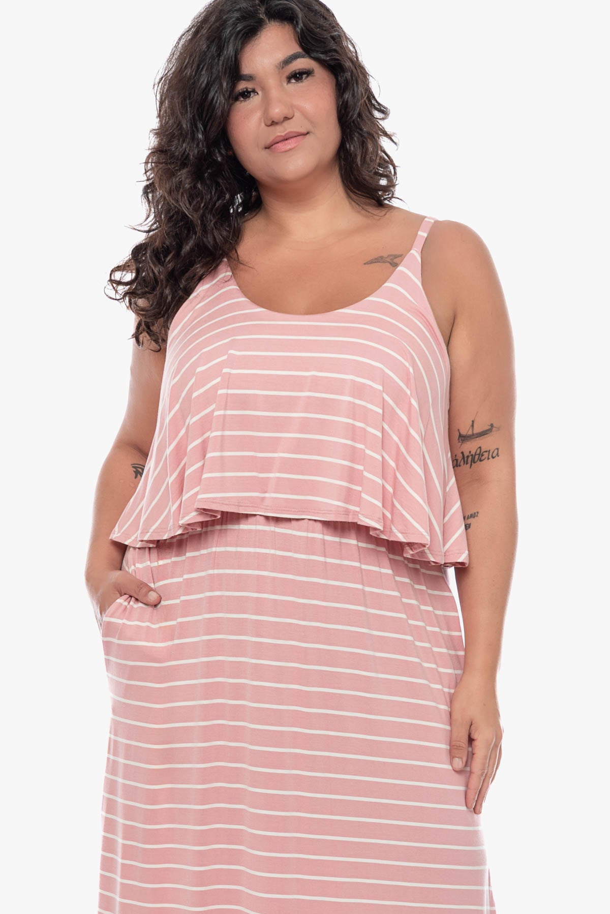 JOLENE striped maxi dress