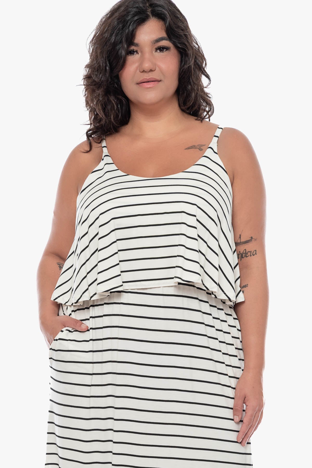 JOLENE striped maxi dress