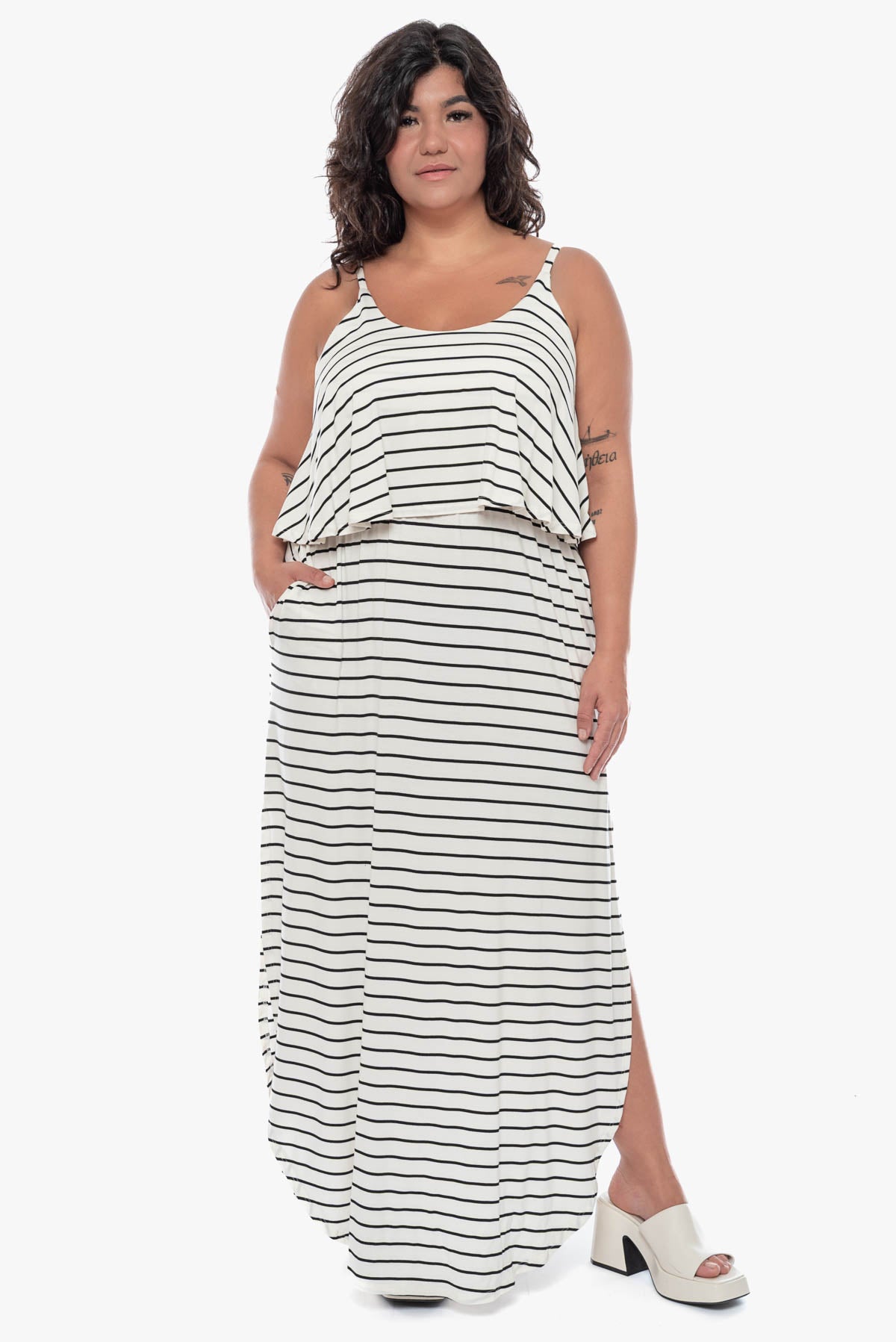 JOLENE striped maxi dress