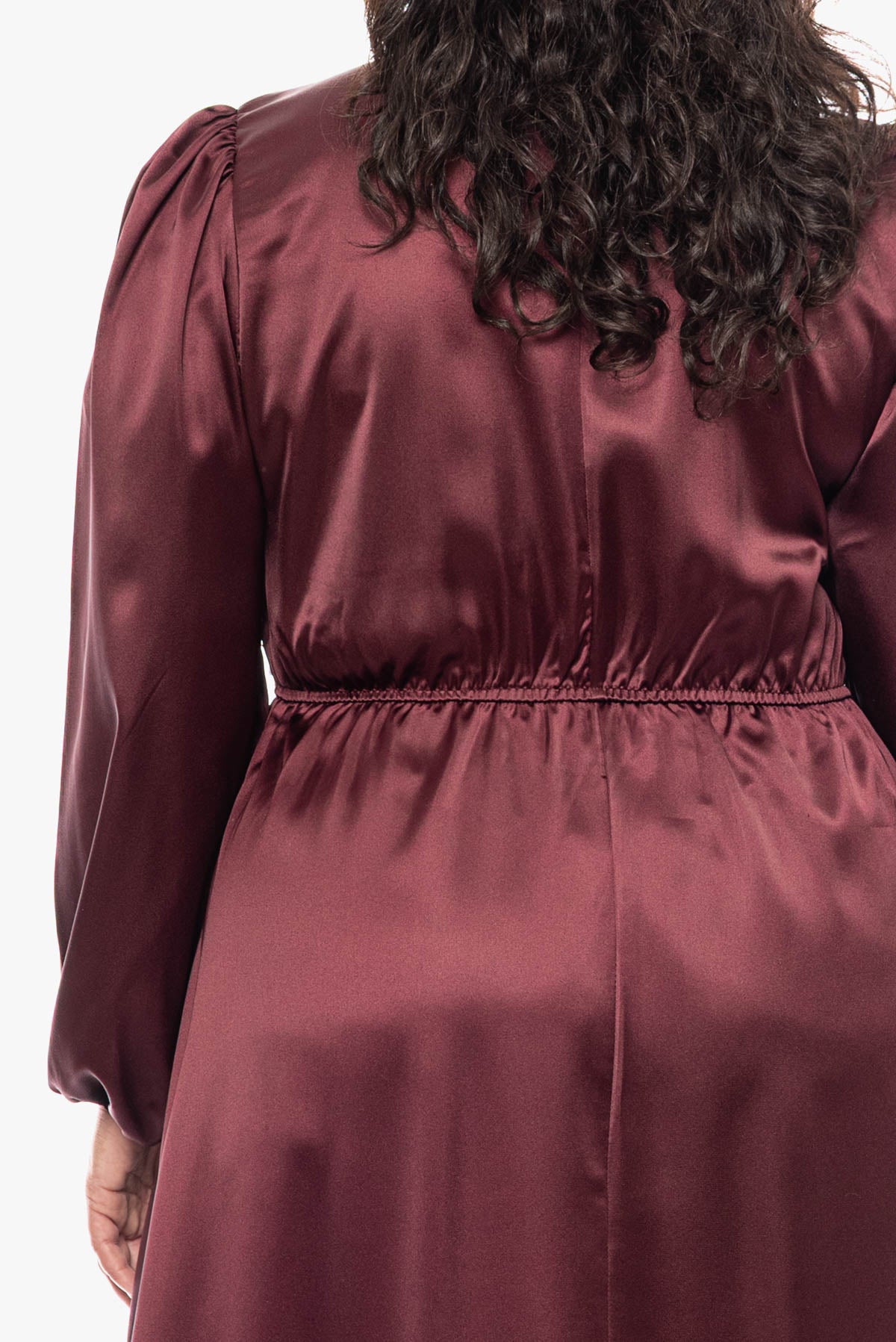 JASMIN satin wrap dress