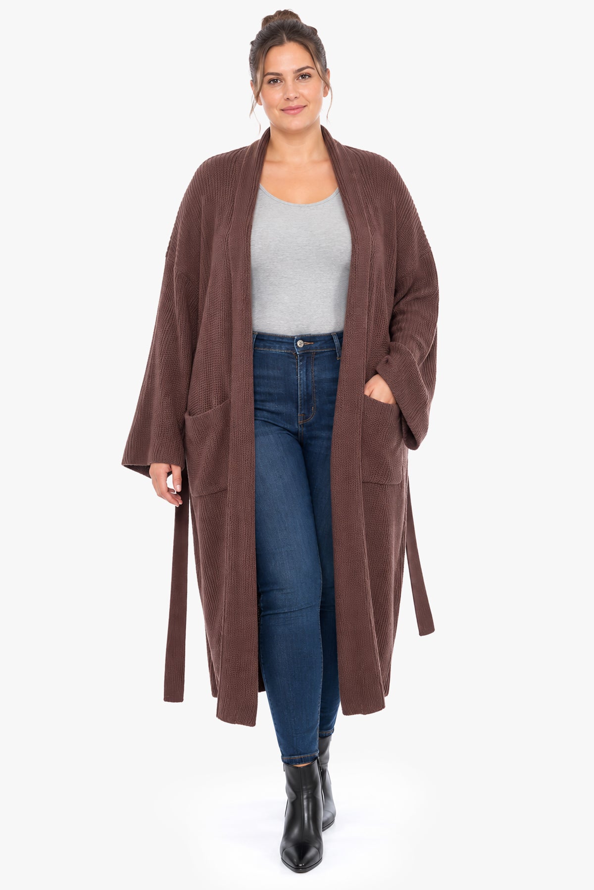 KACEY knitted long cardigan