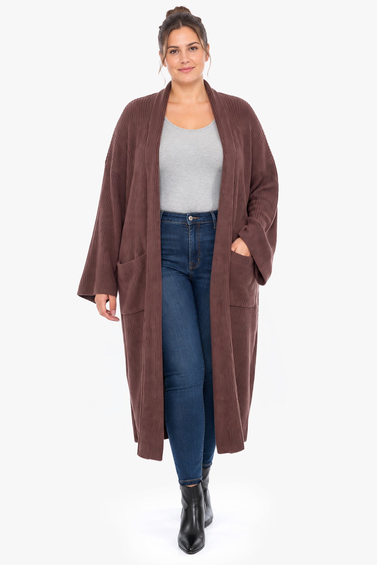 KACEY knitted long cardigan