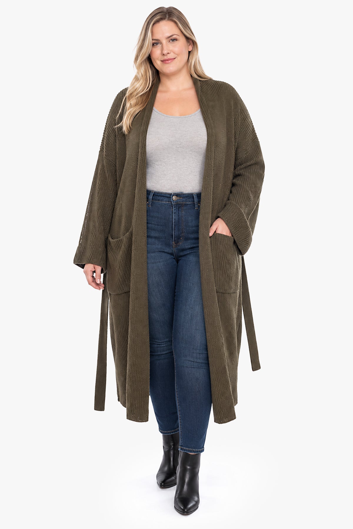 KACEY knitted long cardigan