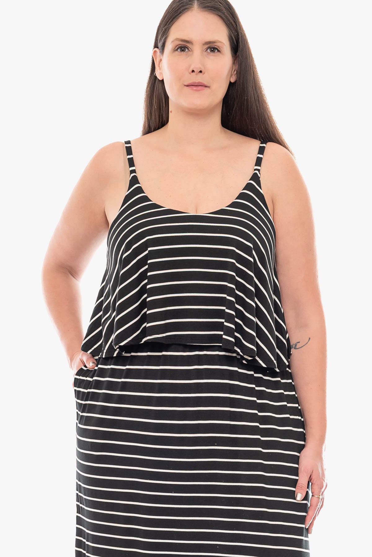 JOLENE striped maxi dress