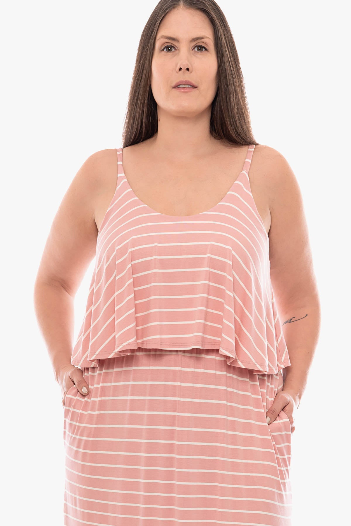 JOLENE striped maxi dress