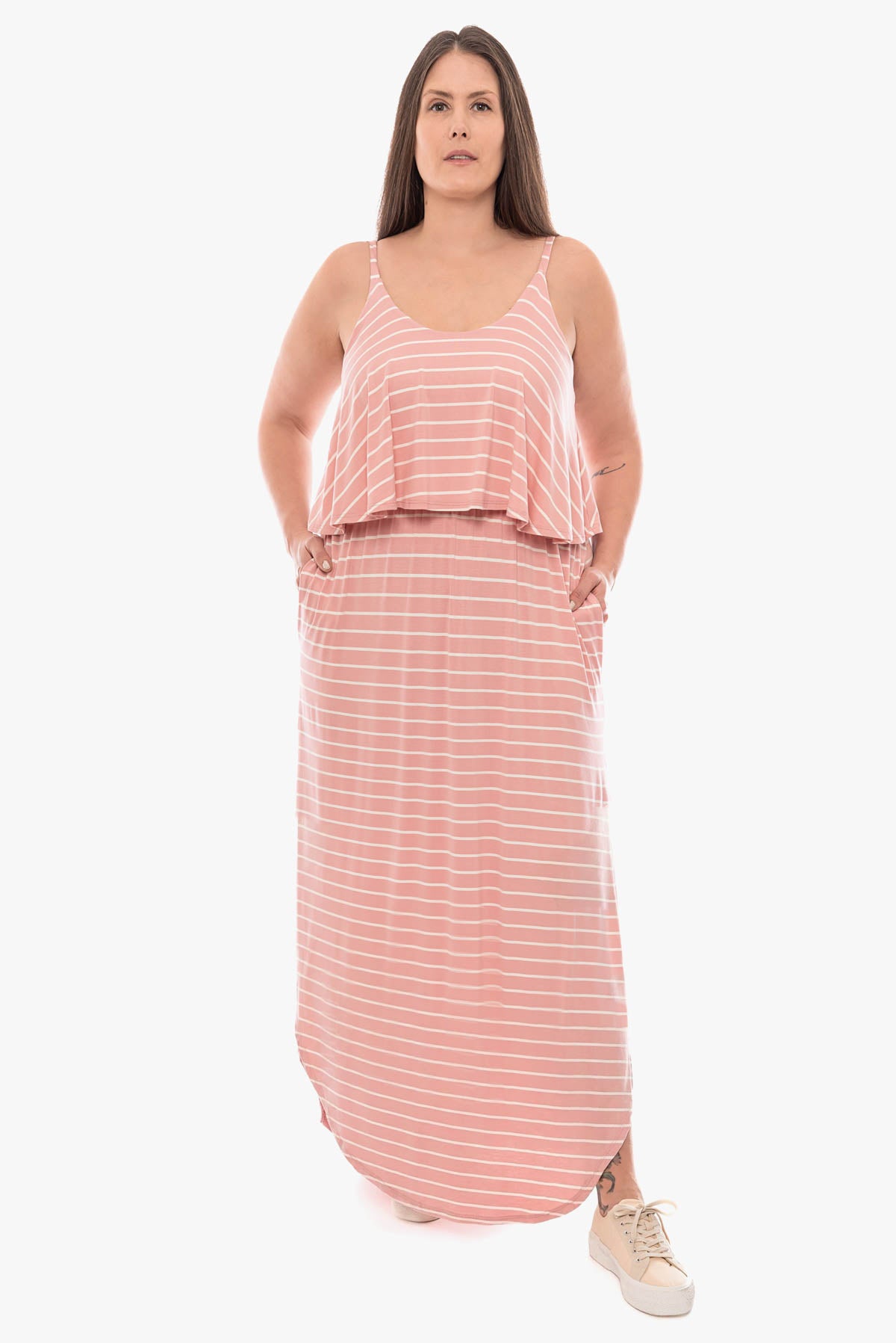 JOLENE striped maxi dress