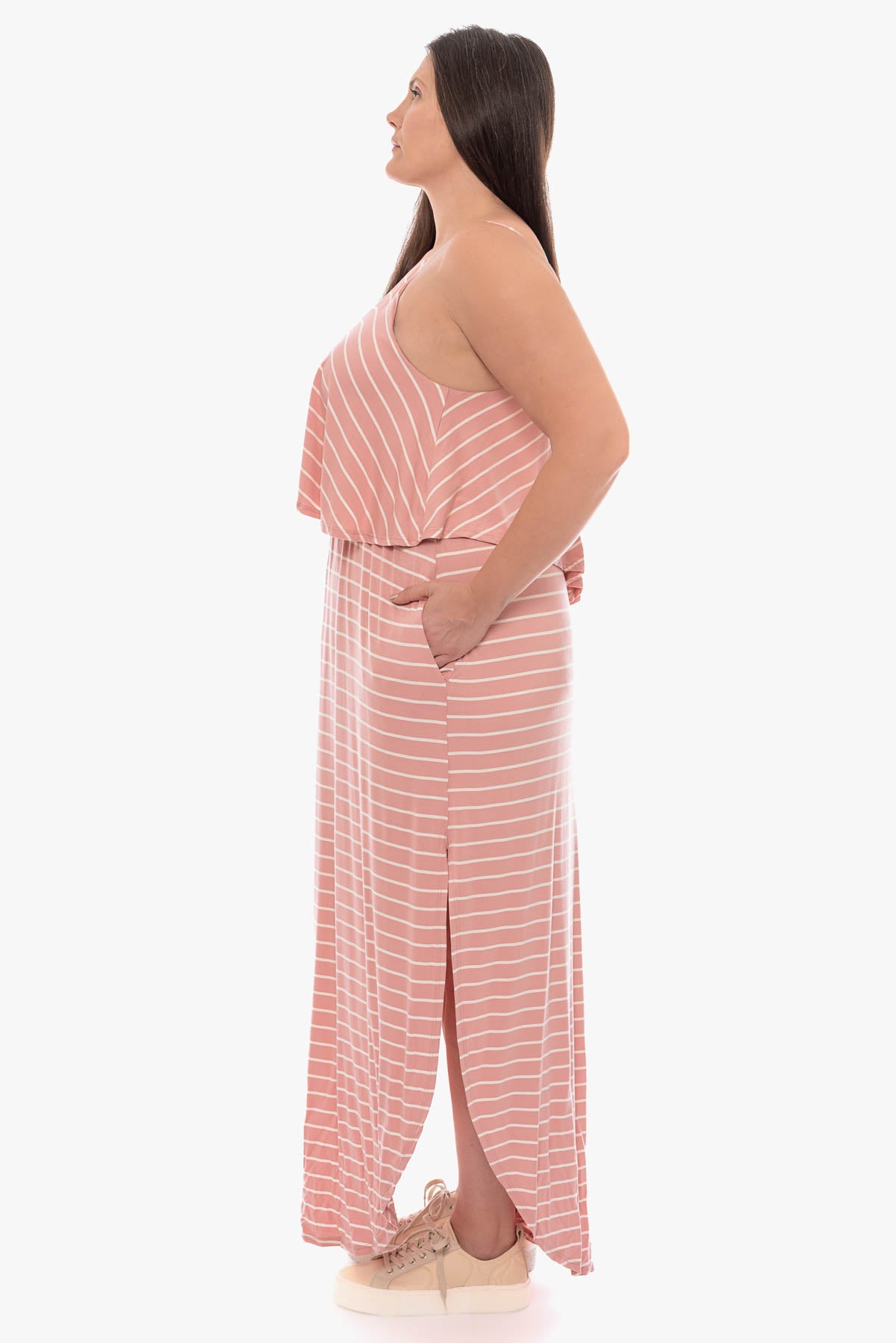 JOLENE striped maxi dress