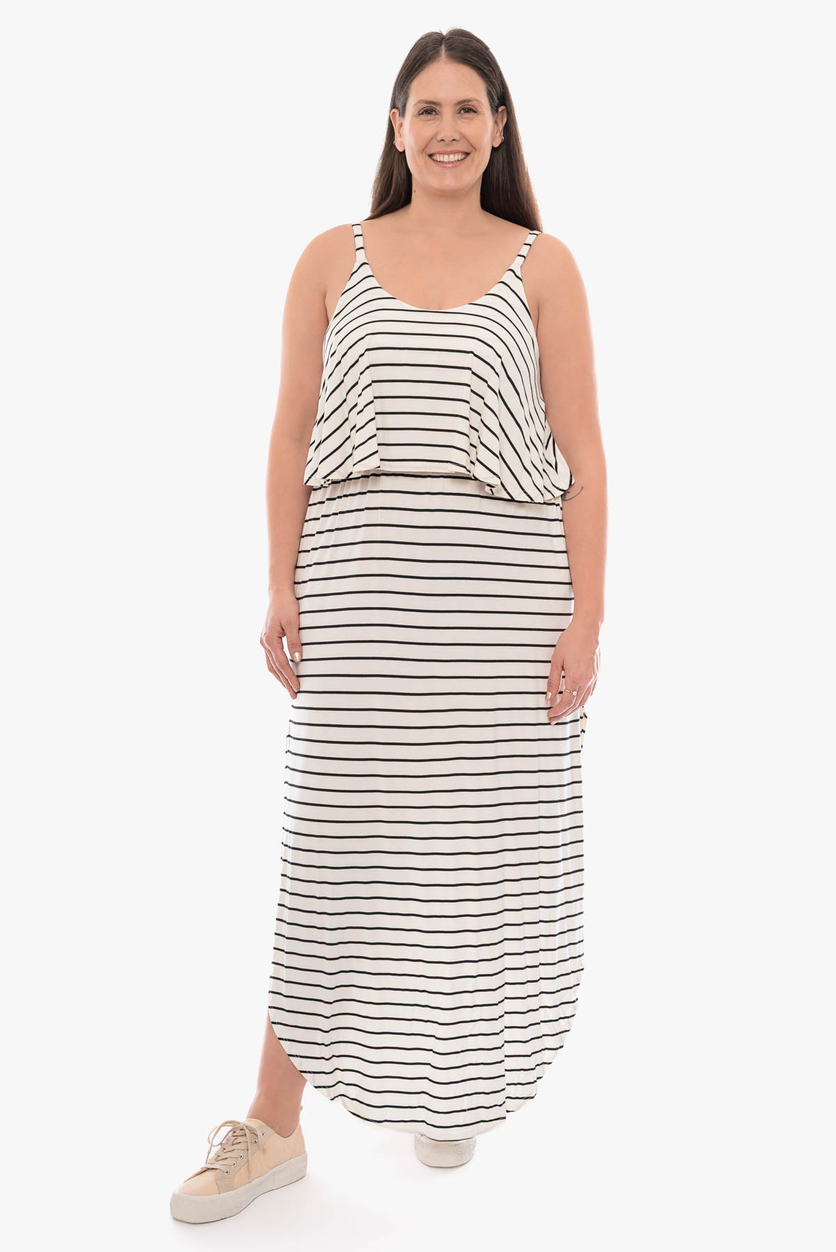 JOLENE striped maxi dress