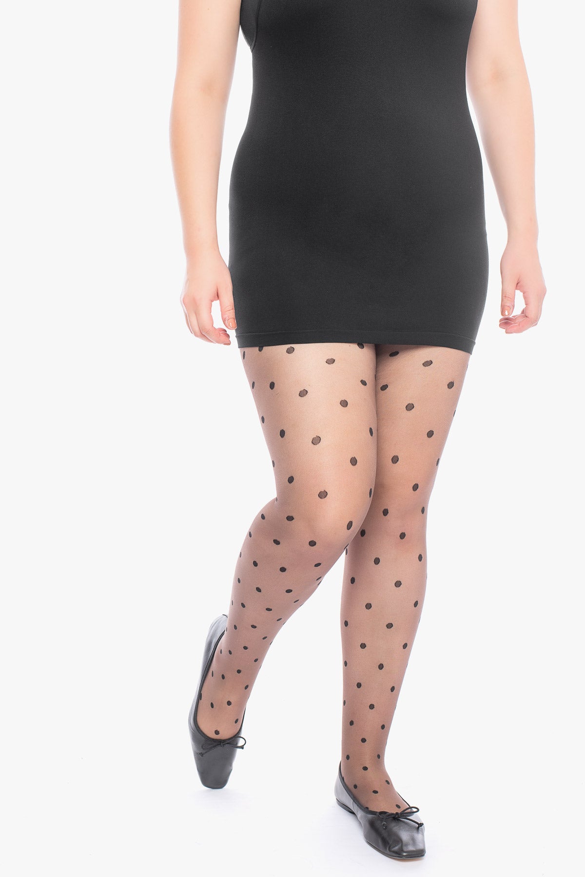CECELIA chocolate dotted tights