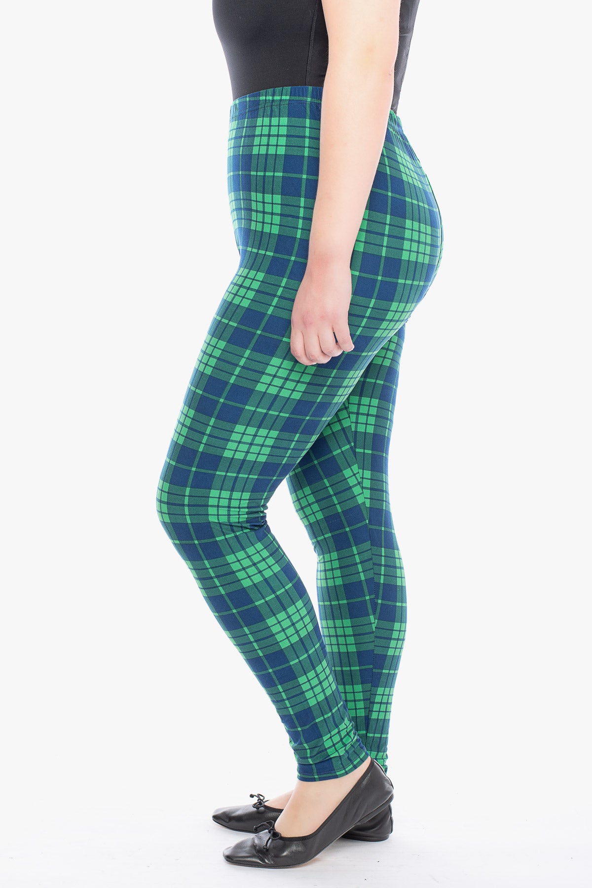 LILLY green plaid leggings