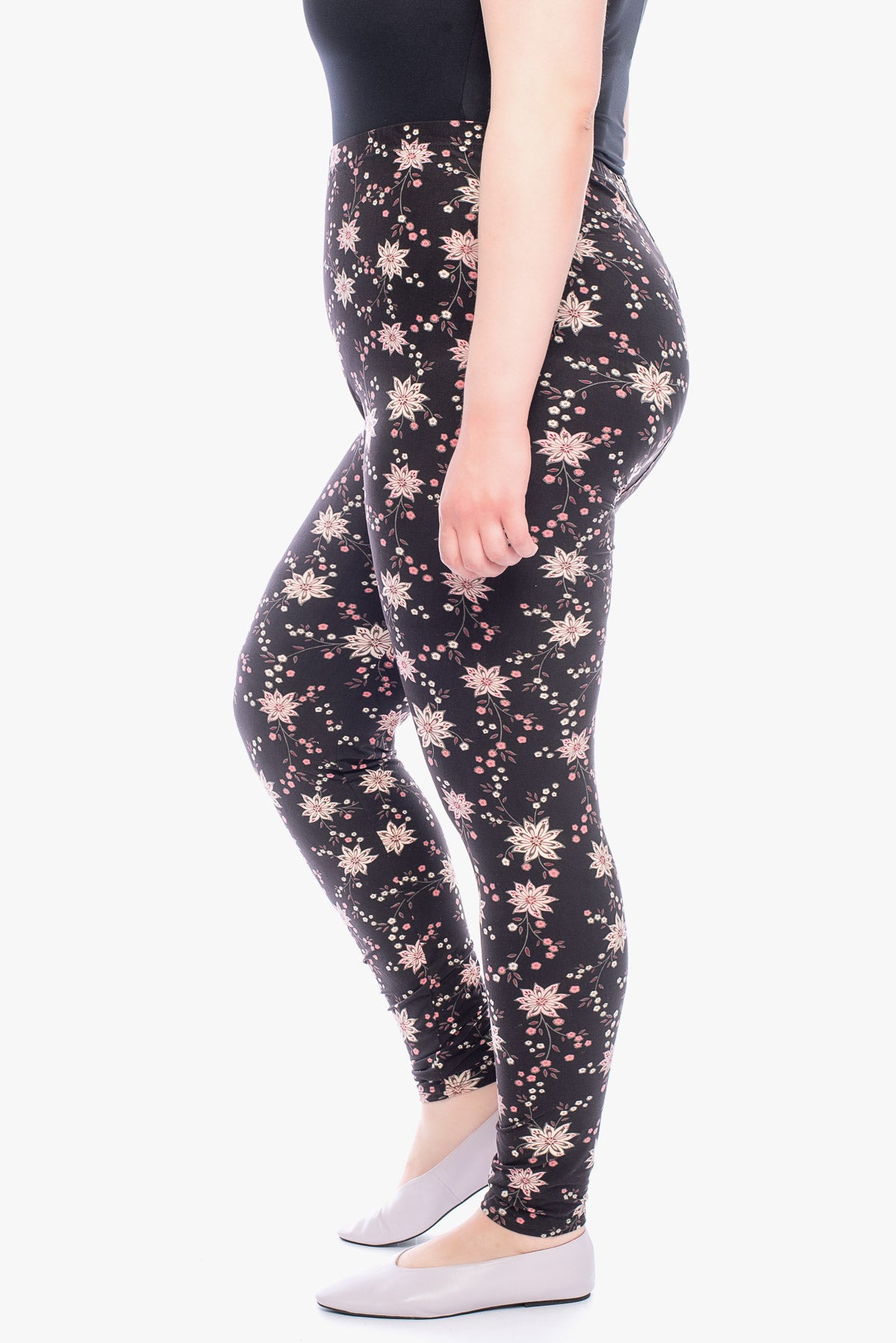 LILLY pink flowers leggings