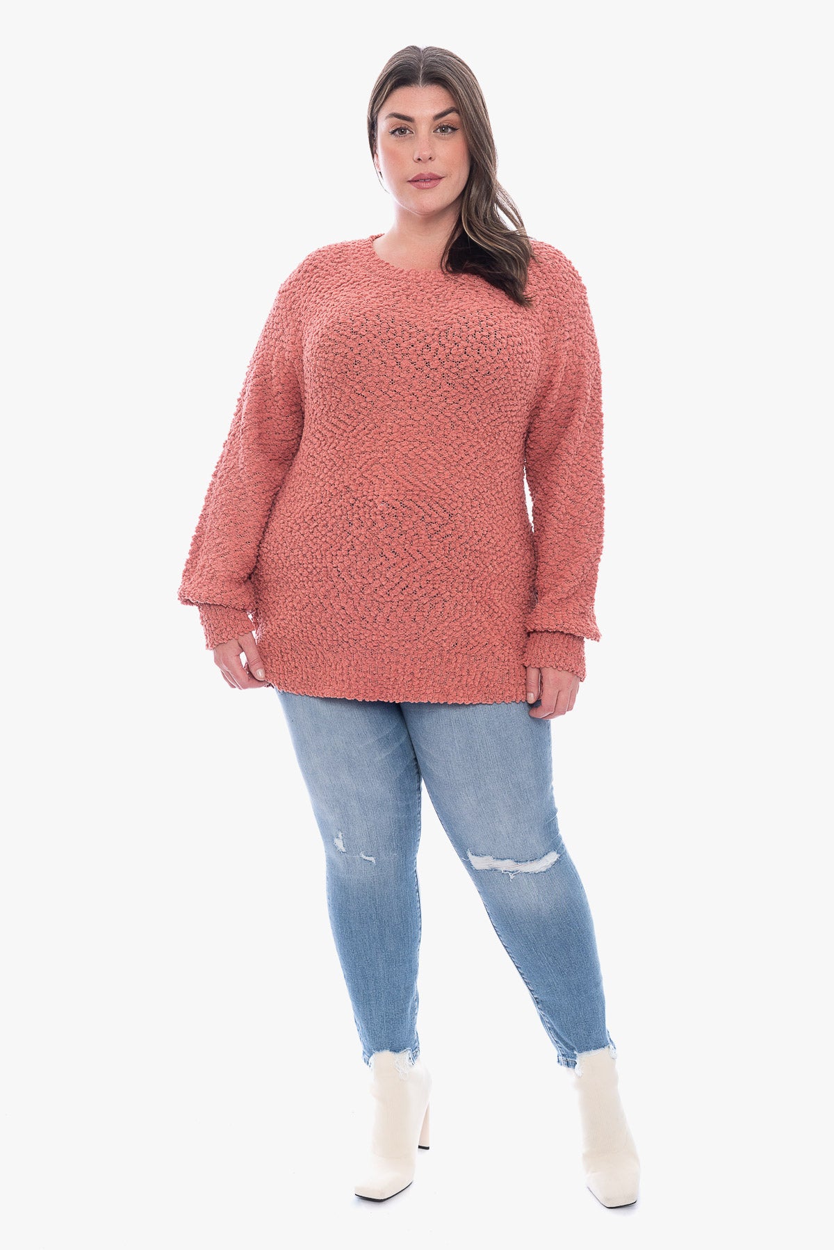 HARLOW popcorn knitted sweater