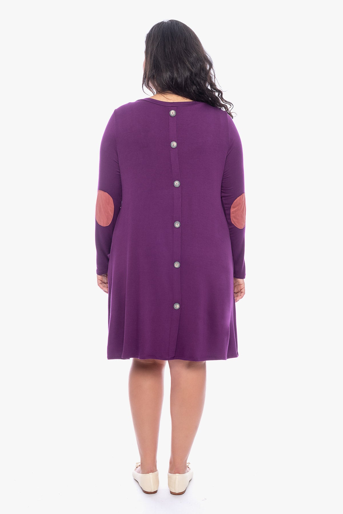 KARLY suede elbow dress/tunic